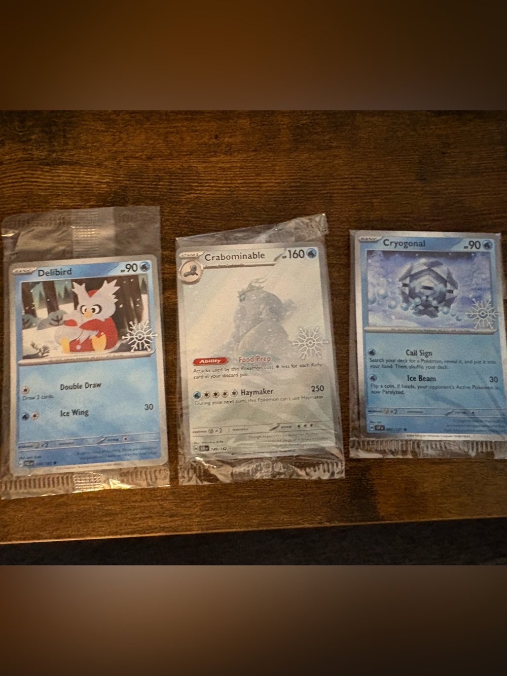 Pokemon Trading Cards - Blue Ice Theme 3 individual cards